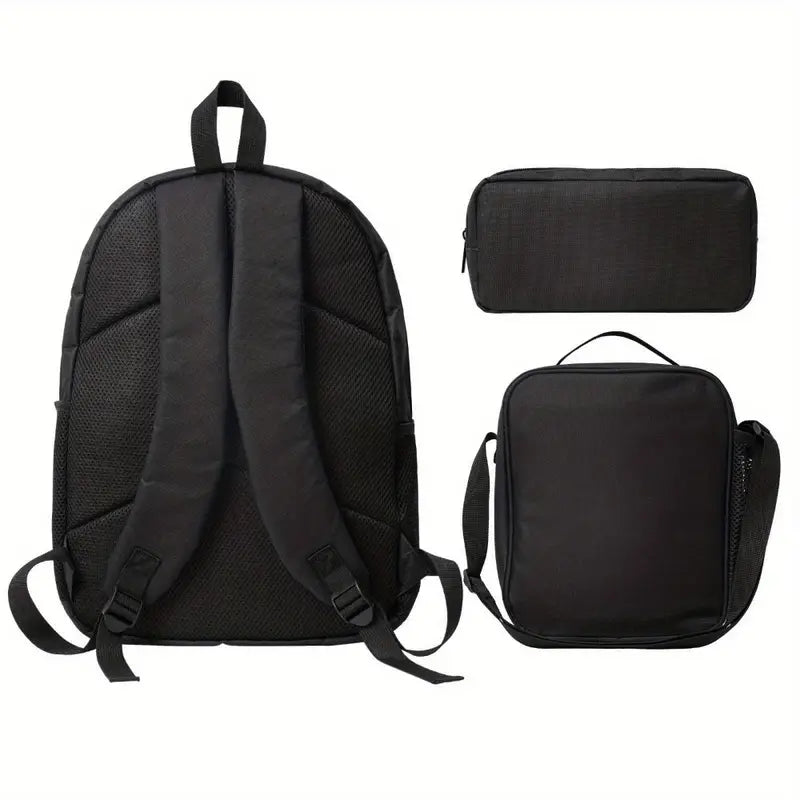 Kit Mochila Escolar Minions - Mochila, Lancheira e Estojo - Raven