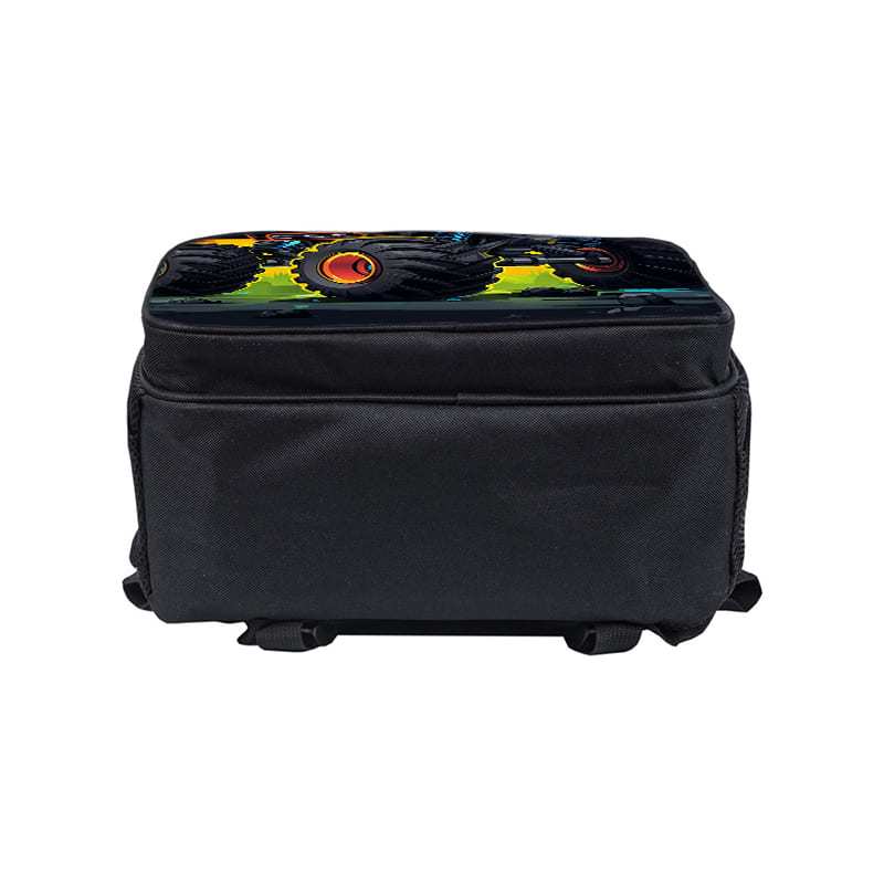 Mochila Escolar Carro Monstro em Poliéster - Raven