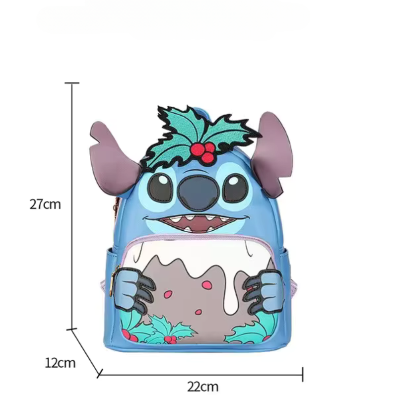 Mochila Escolar Feminina Stitch em Couro - Raven