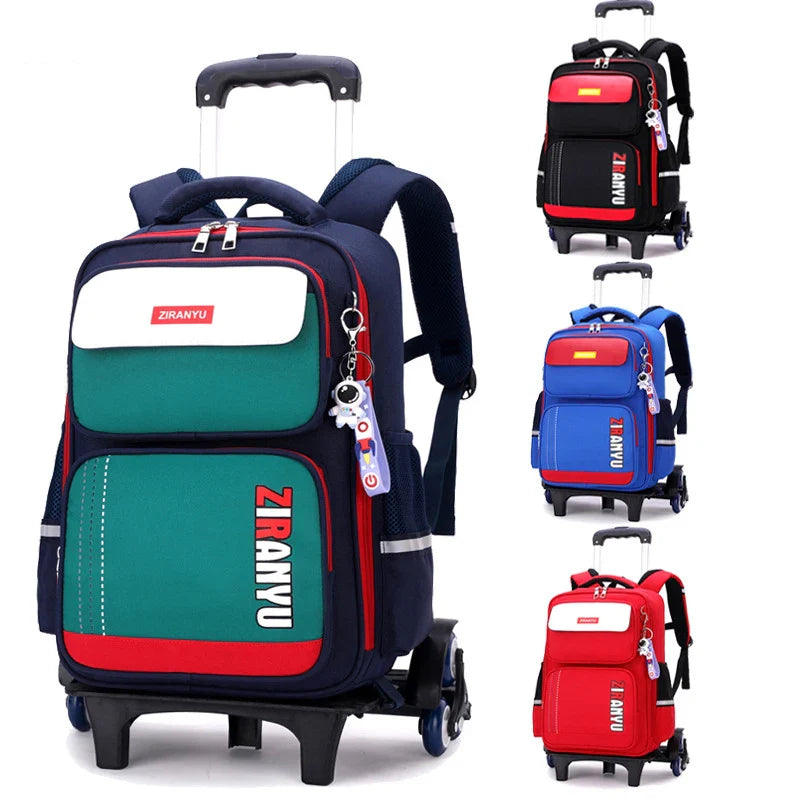 Mochila Escolar com Rodinhas Masculina | Impermeável - Raven