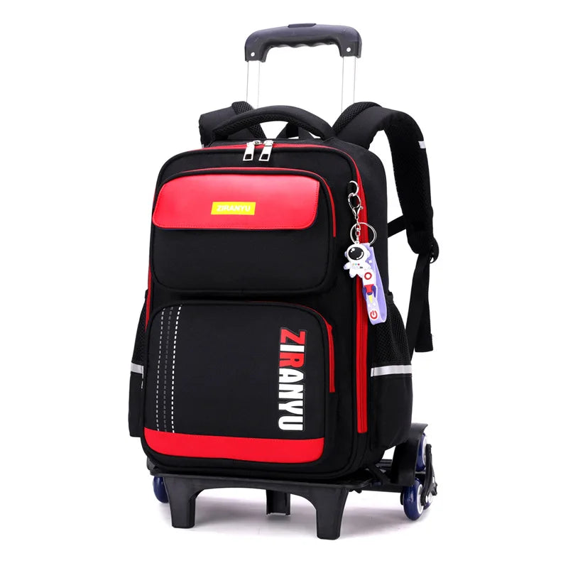 Mochila Escolar com Rodinhas Masculina | Impermeável - Raven