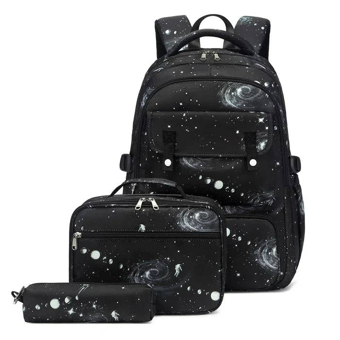 Kit Mochila Escolar | Lancheira e Estojo | Space - Lojas Raven