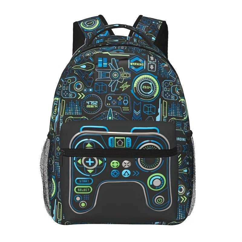 Mochila Escolar estampa Controll Blue - Lojas Raven